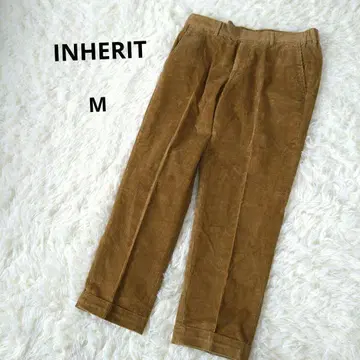 INHERIT 카멜 코듀로이 팬츠 M 센터 프레스