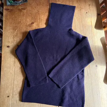 theory luxe PREMIUM 하이넥 니트 M 다크 퍼플