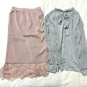 [ 새상품급 ] 마이 스트라다 / 2way 리버서블 레이스 스커트