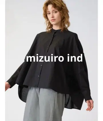 미즈이로 인드 백 개더 와이드 셔츠