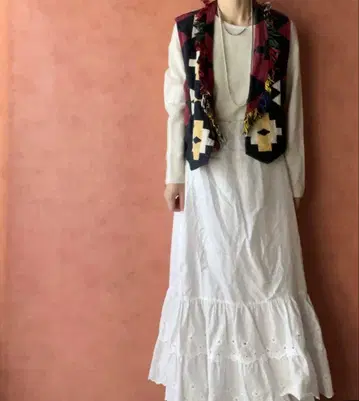 USA vintage native KILIM vest toro otoe