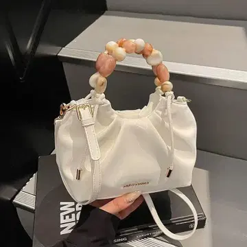 화이트 드로우 스트링 백