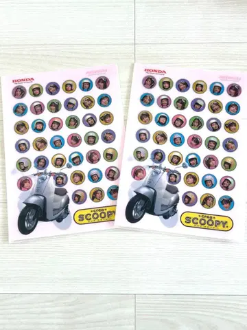HONDA SCOOPY 클리어 파일 2장 세트 초대 모닝구 무스메 레어