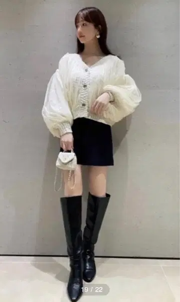 스나이델 snidel 튤 레이어드 가디건