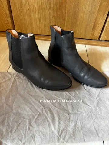 FABIO RUSCONI 블랙 사이드 고어 부츠