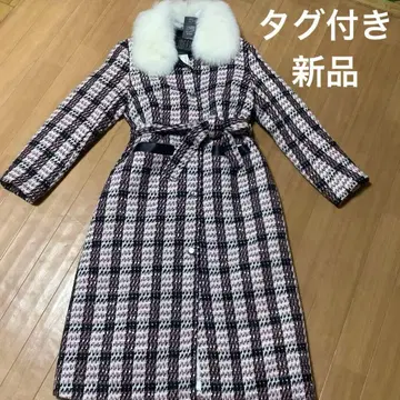 Mentayishang 체크 무늬 롱 코트 중 다운 90%.