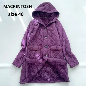 컨디션 최상 매킨토시 퀼팅 코트 보아 안감 사이즈 40 퍼플