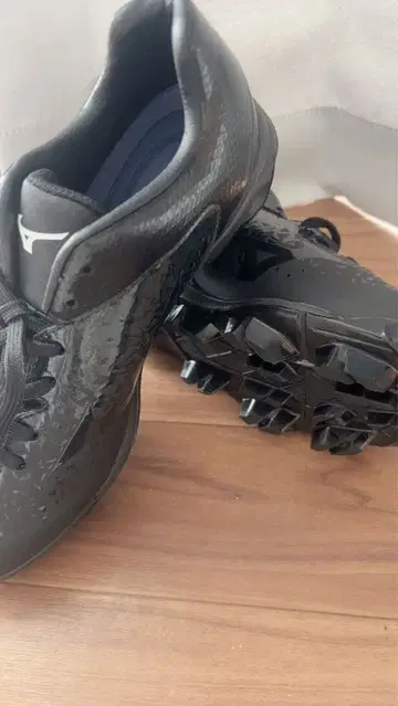 Mizuno 블랙 스파이크 슈즈 야구 23.5