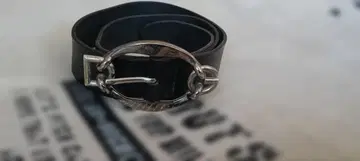 D&G 골동품 레어 블랙 가죽 벨트