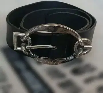 D&G 골동품 레어 블랙 가죽 벨트