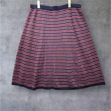 [ 에디 바우어 ] 니트 스커트 허리밴딩 레드 x 네이비 PXL