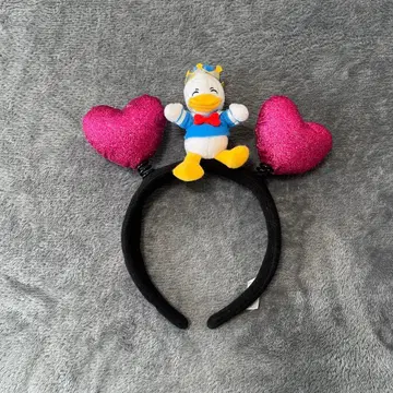 도널드 덕 하트 모양 머리띠