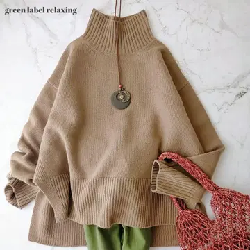 그린 라벨 릴랙싱 터틀넥 울 스웨터 울 100%