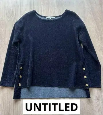 UNTITLED 블랙 긴팔 니트 벨로아 느낌 사이즈 2