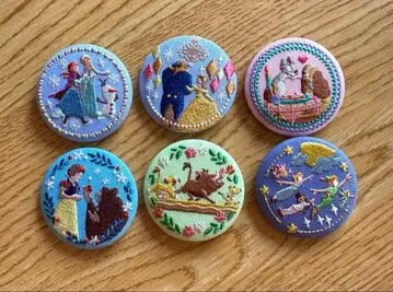 디즈니 자수 캔뱃지