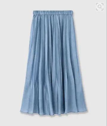 ANAYI 데님 프린트 플리츠 스커트 사이즈 34