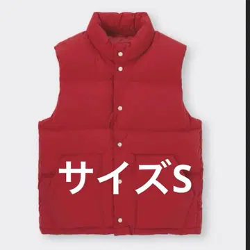 GU 다운 베스트/히트 패디드 베스트/사이즈 S/레드/빨간색