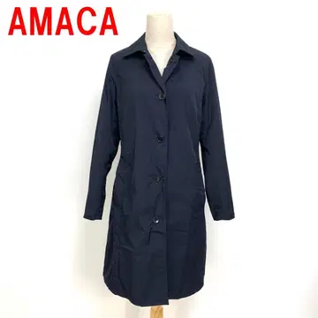 A7216 아마카 롱 코트 트렌치 라이너 다운 페더 네이비 44