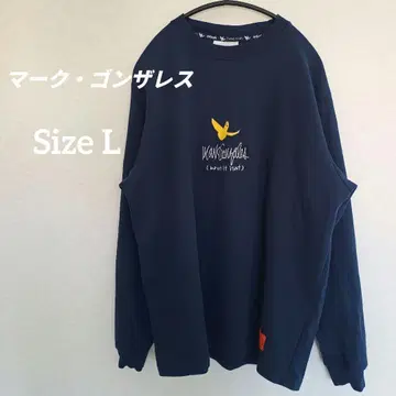 Mark Gonzales 긴팔 티셔츠 맨투맨 네이비 티셔츠 마크곤잘레스