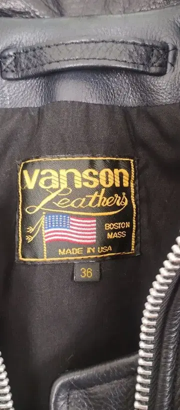 vanson 가죽 자켓 사이즈 36 네이비