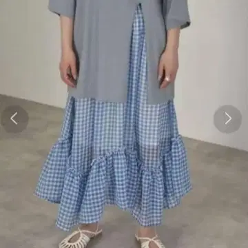 깅엄 체크 스커트