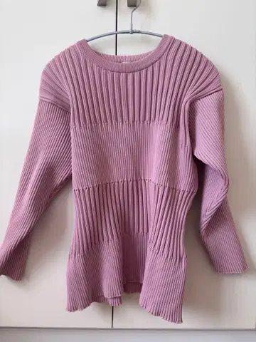 cfcl 리브 긴팔 니트 핑크