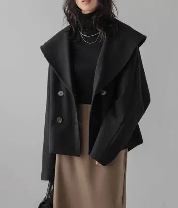 [ 새상품급 ] AMELY 울라이크 세일러 카라 자켓 블랙(완판템)