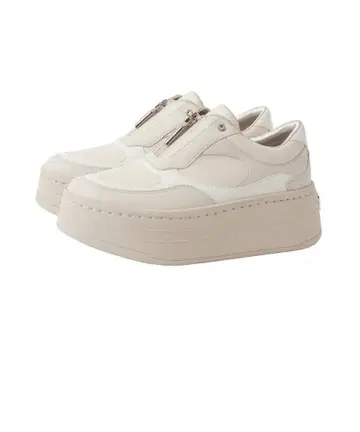 diana 통굽 지퍼 스니커즈 화이트 프론트 지퍼 스니커즈