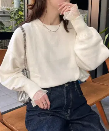 CIAOPANIC TYPY 맨투맨 라이크 볼륨 슬리브 니트