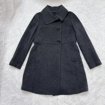 언타이틀 다크 그레이 울 코트 A라인