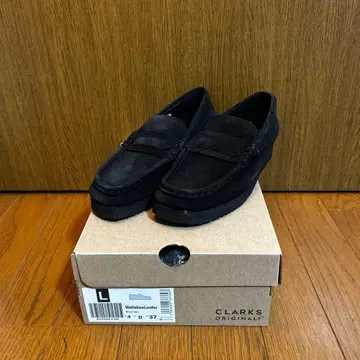 [ 신품 ] CLARKS Wallabee Loafer 블랙 UK4
