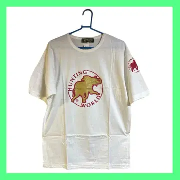 HUNTING WORLD 화이트 T셔츠 남성용 L 사이즈