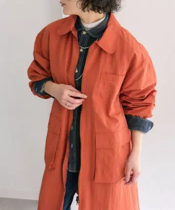 스미 스타일 말 자수 코트 이아하피요네 코트 자켓