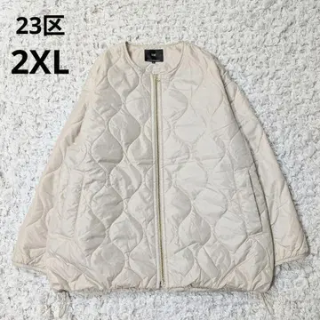 23구 퀼팅 코트 롱 44 오버 사이즈 아이보리 아우터