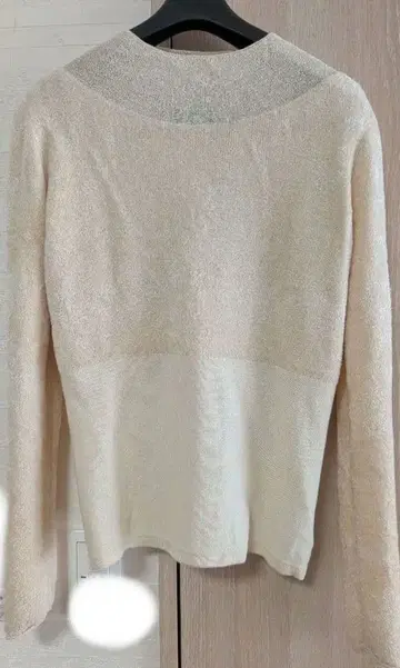 Theory 시어 울 긴팔 스웨터 크림