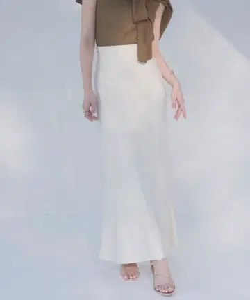 anuans 샤이니 새틴 내로우 스커트