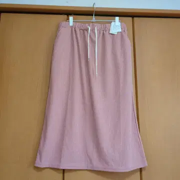 미사용 새상품 택 포함 코듀로이 핑크 4L 롱 스커트