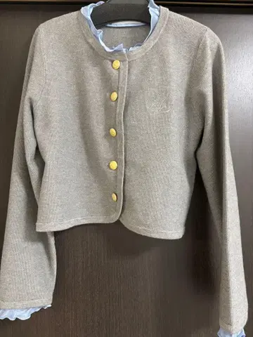 셀포드 프릴 탈부착 가디건