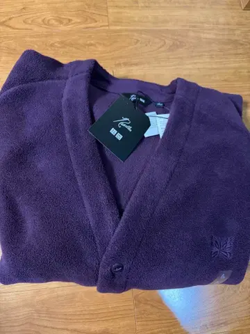 needle UNIQLO 콜라보 퍼플 가디건