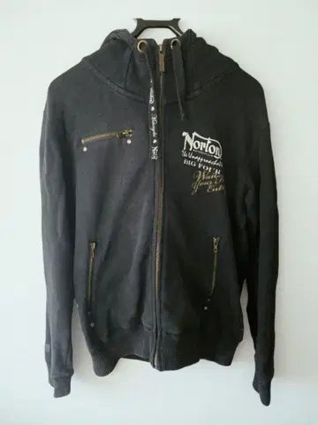 Norton 노튼 풀 집업 후드티 M 블랙