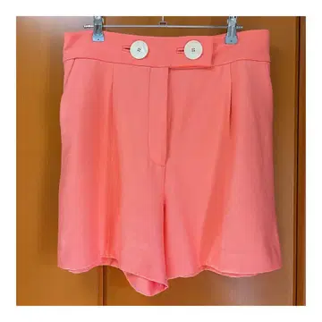 미사용 새상품 ZARA 숏팬츠 살몬 핑크 팬츠