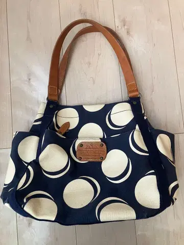 Dakota 도트 무늬 토트백 네이비