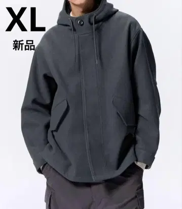 GU 그레이 코지 멜톤 후드티 XL 사이즈