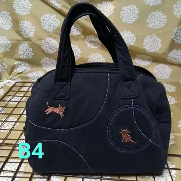 히코센 카라 고양이 패턴 백 B4