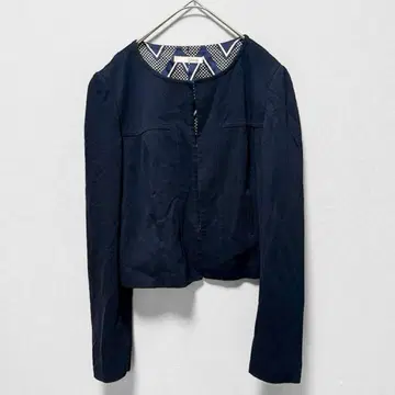 매기 노카라 자켓 40 네이비 일본제 안감 패턴 고급 포멀