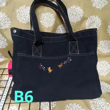 히코센 카라 고양이 패턴 백 B6