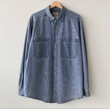 80s Banana Republic 세밀한 골 코듀로이 셔츠