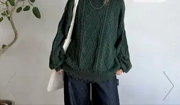 피그먼트 케이블 데미지 니트 cpcm