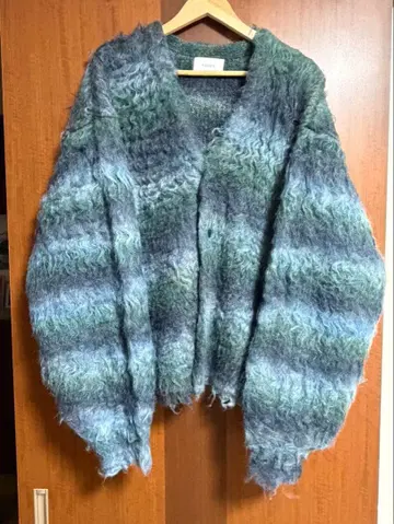 soerte 슈퍼 볼륨 샤기 니트 가디건