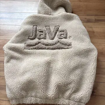 JaVa. 플리스 자켓 후드 부착 후드티 L